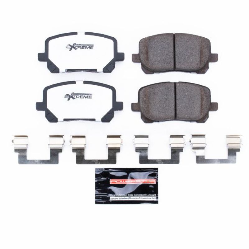 Power Stop 03-08 Pontiac Vibe Front Z26 Extreme Street Brake Pads w/Hardware-Brake Pads - Performance-Grocery Getter Performance