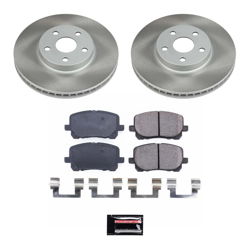 Power Stop 03-08 Toyota Matrix Front Semi-Coated Rotor Kit-Brake Kits - Performance Blank-Grocery Getter Performance