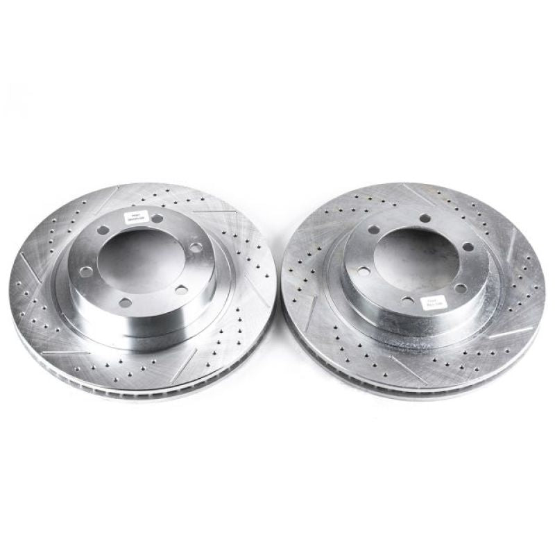 Power Stop 03-09 Lexus GX470 Front Evolution Drilled & Slotted Rotors - Pair-Brake Rotors - Slot & Drilled-Grocery Getter Performance