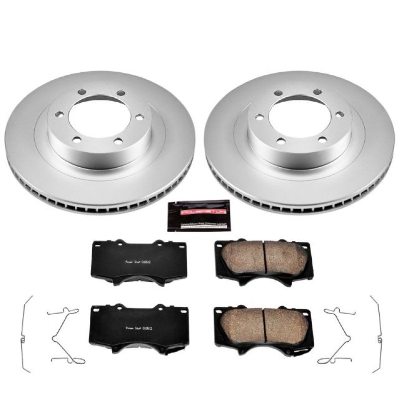 Power Stop 03-09 Lexus GX470 Front Z17 Evolution Geomet Coated Brake Kit-Brake Kits - Performance Blank-Grocery Getter Performance