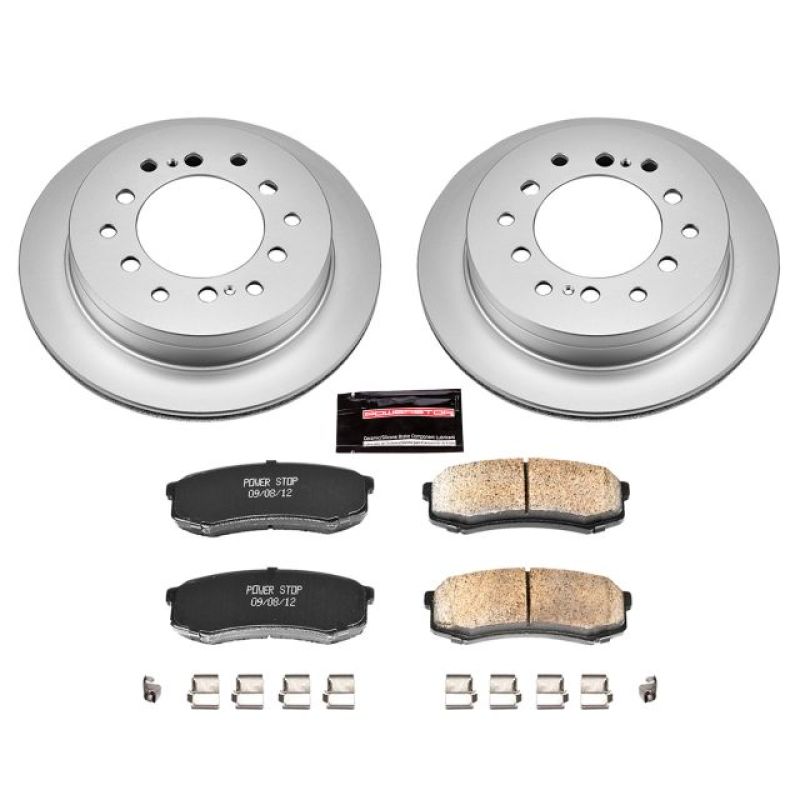 Power Stop 03-09 Lexus GX470 Rear Z17 Evolution Geomet Coated Brake Kit-Brake Kits - Performance Blank-Grocery Getter Performance
