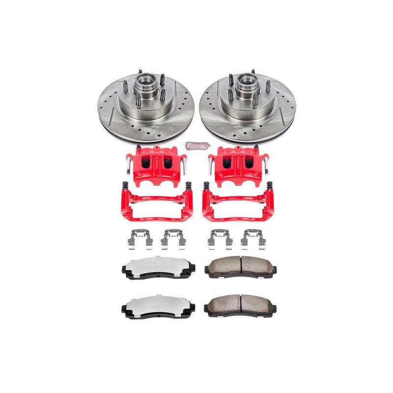 Power Stop 03-09 Mazda B4000 Front Z36 Truck & Tow Kit w/Cals-Brake Kits - Performance D&S-Grocery Getter Performance