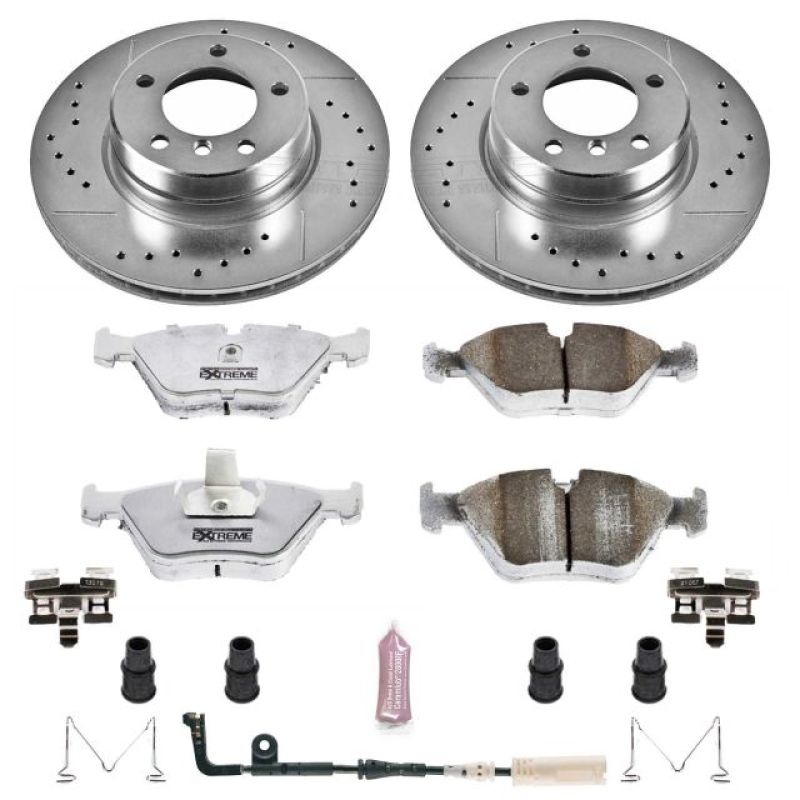 Power Stop 04-05 BMW 525i Front Z26 Street Warrior Brake Kit-Brake Kits - Performance D&S-Grocery Getter Performance