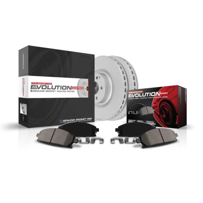 Power Stop 04-06 BMW 525i Front Z23 Evolution Sport Coated Brake Kit-Brake Kits - Performance D&S-Grocery Getter Performance