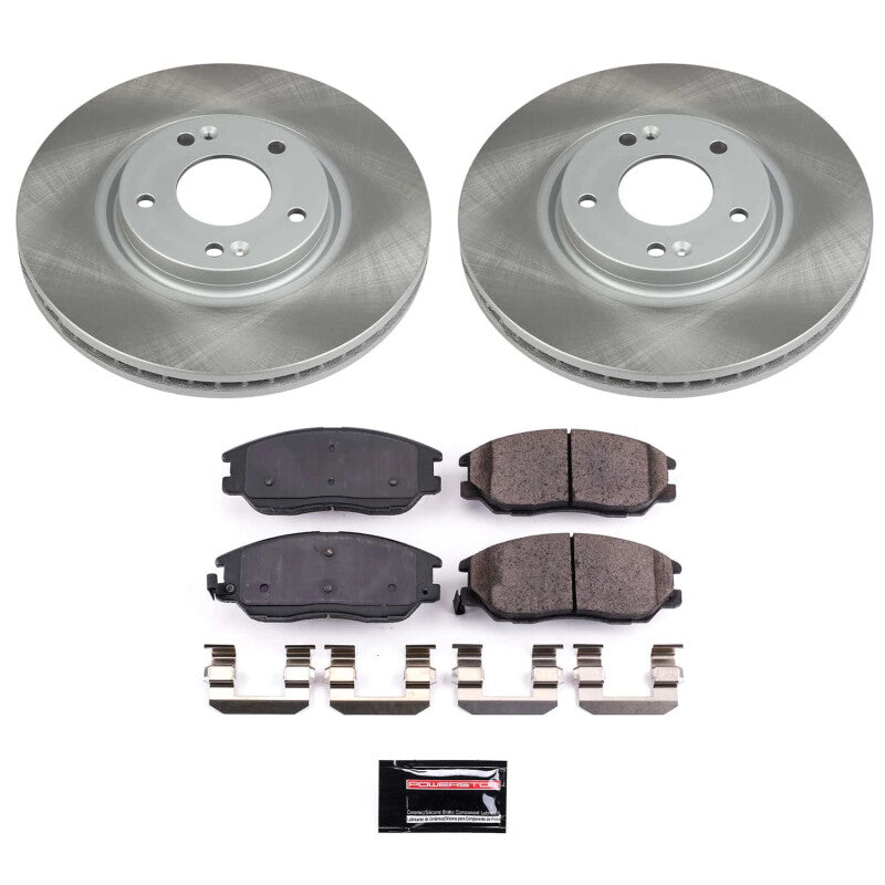 Power Stop 04-06 Kia Amanti Front Semi-Coated Rotor Kit-Brake Kits - Performance Blank-Grocery Getter Performance