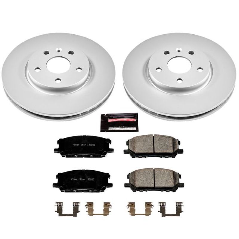 Power Stop 04-06 Lexus RX330 Front Z17 Evolution Geomet Coated Brake Kit-Brake Kits - Performance Blank-Grocery Getter Performance