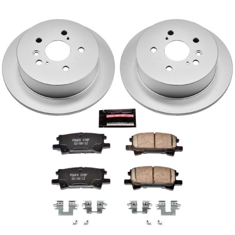 Power Stop 04-06 Lexus RX330 Rear Z17 Evolution Geomet Coated Brake Kit-Brake Kits - Performance Blank-Grocery Getter Performance