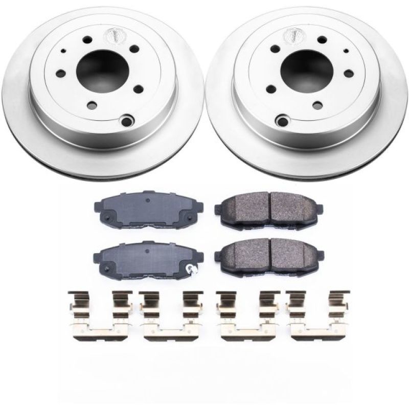 Power Stop 04-06 Mazda MPV Rear Z17 Evolution Geomet Coated Brake Kit-Brake Kits - Performance Blank-Grocery Getter Performance