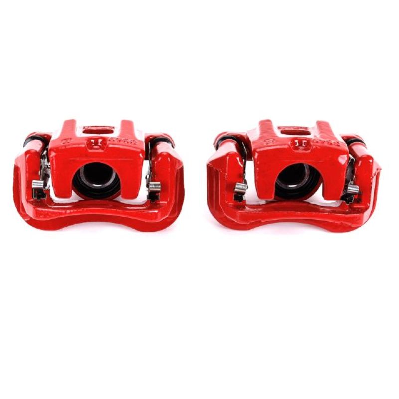 Power Stop 04-07 Toyota Highlander Rear Red Calipers w/Brackets - Pair-Brake Calipers - Perf-Grocery Getter Performance
