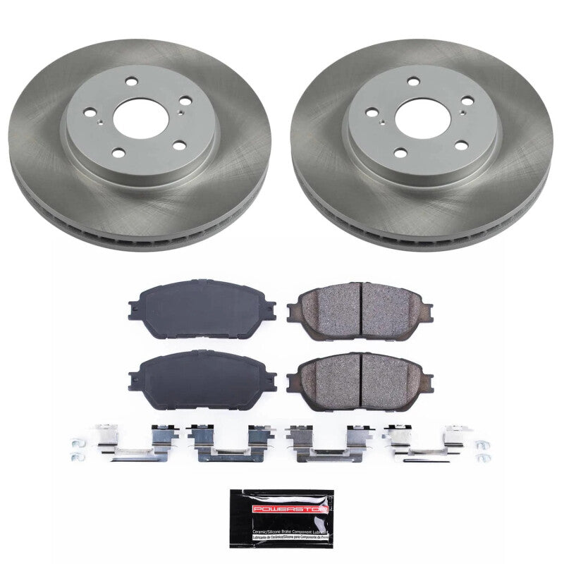 Power Stop 04-08 Toyota Solara Front Semi-Coated Rotor Kit-Brake Kits - Performance Blank-Grocery Getter Performance