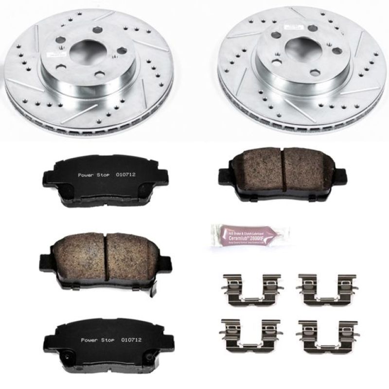 Power Stop 04-09 Toyota Prius Front Z23 Evolution Sport Brake Kit-Brake Kits - Performance D&S-Grocery Getter Performance