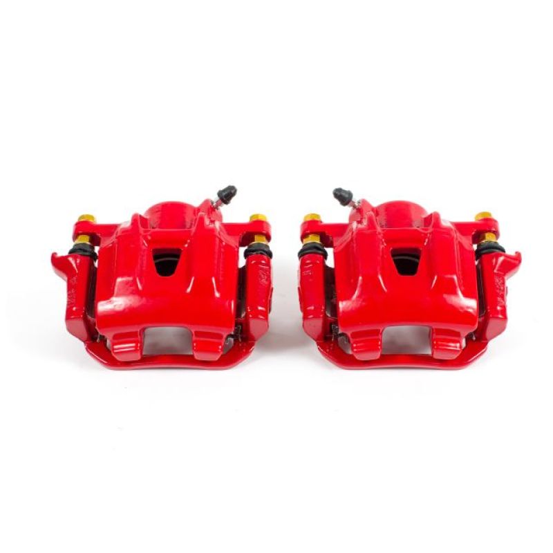 Power Stop 04-10 Toyota Sienna Rear Red Calipers w/Brackets - Pair-Brake Calipers - Perf-Grocery Getter Performance