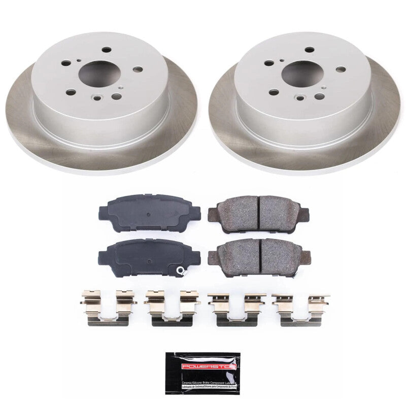 Power Stop 04-10 Toyota Sienna Rear Semi-Coated Rotor Kit-Brake Kits - Performance Blank-Grocery Getter Performance