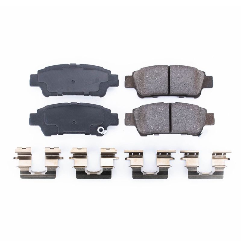 Power Stop 04-10 Toyota Sienna Rear Z17 Evolution Ceramic Brake Pads w/Hardware-Brake Pads - OE-Grocery Getter Performance