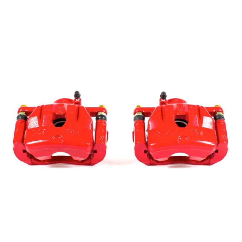 Power Stop 04-11 Mazda RX-8 Front Red Calipers w/Brackets - Pair-Brake Calipers - Perf-Grocery Getter Performance
