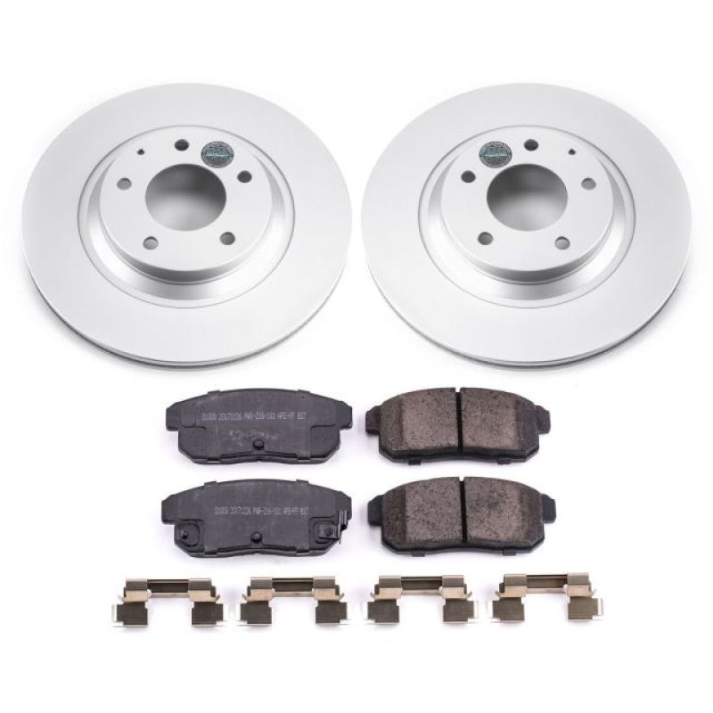 Power Stop 04-11 Mazda RX-8 Rear Z17 Evolution Geomet Coated Brake Kit-Brake Kits - Performance Blank-Grocery Getter Performance