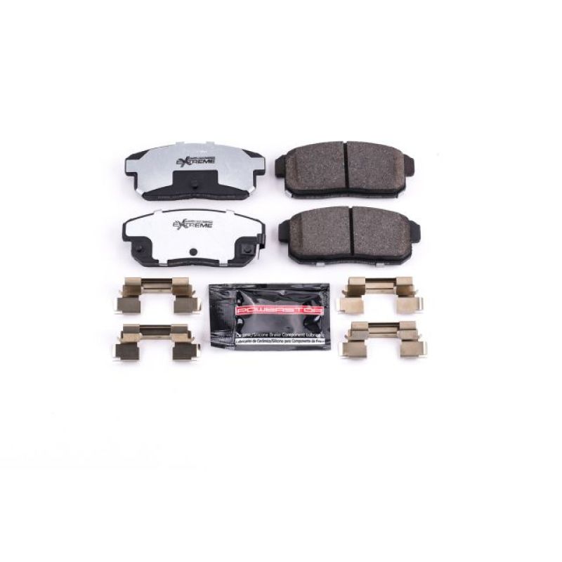 Power Stop 04-11 Mazda RX-8 Rear Z26 Extreme Street Brake Pads w/Hardware-Brake Pads - Performance-Grocery Getter Performance