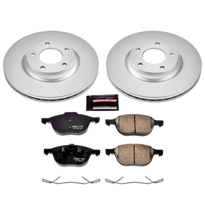 Power Stop 04-13 Mazda 3 Front Z17 Evolution Geomet Coated Brake Kit-Brake Kits - Performance Blank-Grocery Getter Performance