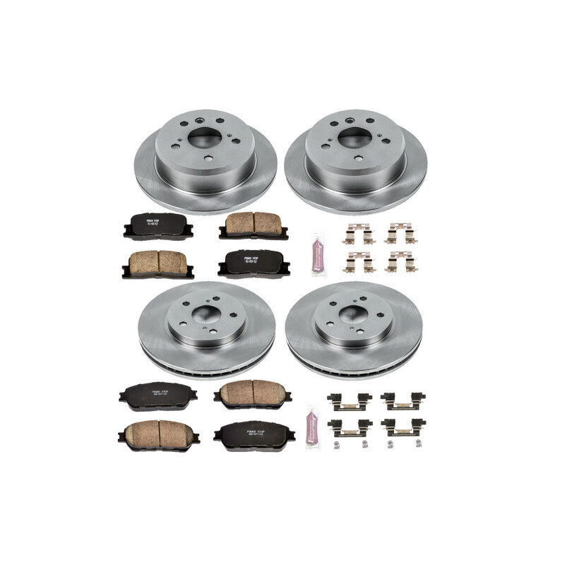 Power Stop 05-06 Toyota Camry Front and Rear Autospecialty Brake Kit-Brake Kits - OE-Grocery Getter Performance