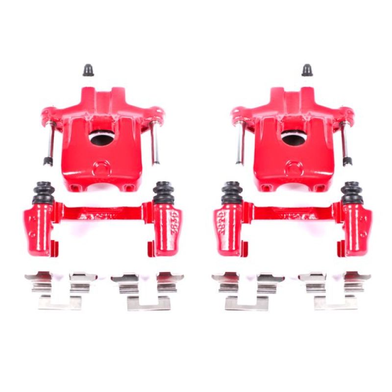 Power Stop 05-07 Toyota Avalon Rear Red Calipers w/Brackets - Pair-Brake Calipers - Perf-Grocery Getter Performance