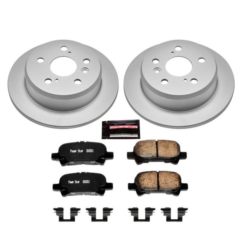Power Stop 05-07 Toyota Avalon Rear Z17 Evolution Geomet Coated Brake Kit-Brake Kits - Performance Blank-Grocery Getter Performance