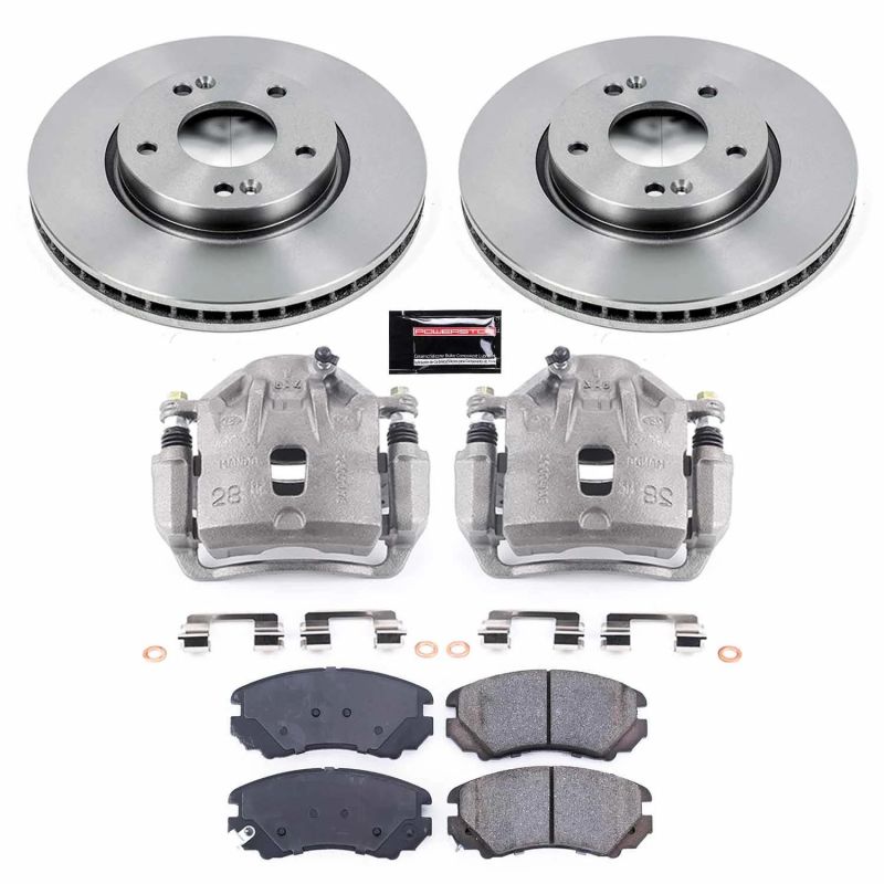 Power Stop 05-09 Hyundai Tucson Front Autospecialty Brake Kit w/Calipers-Brake Kits - OE-Grocery Getter Performance