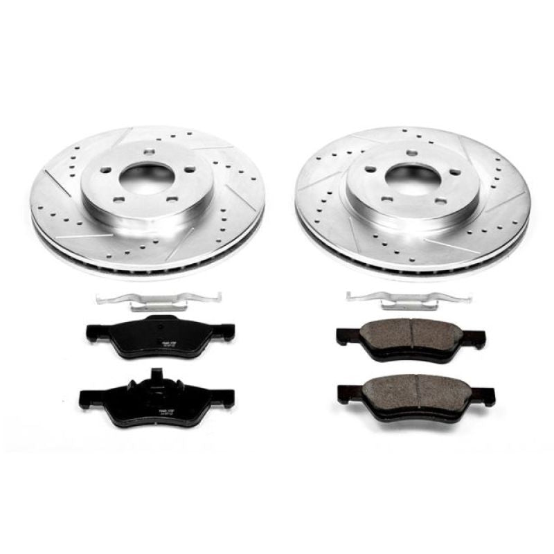 Power Stop 05-10 Ford Escape Front Z23 Evolution Sport Brake Kit-Brake Kits - Performance D&S-Grocery Getter Performance