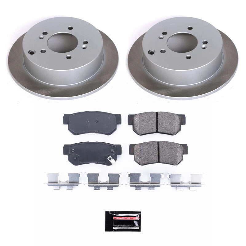 Power Stop 05-10 Kia Sportage Rear Semi-Coated Rotor Kit-Brake Kits - Performance Blank-Grocery Getter Performance