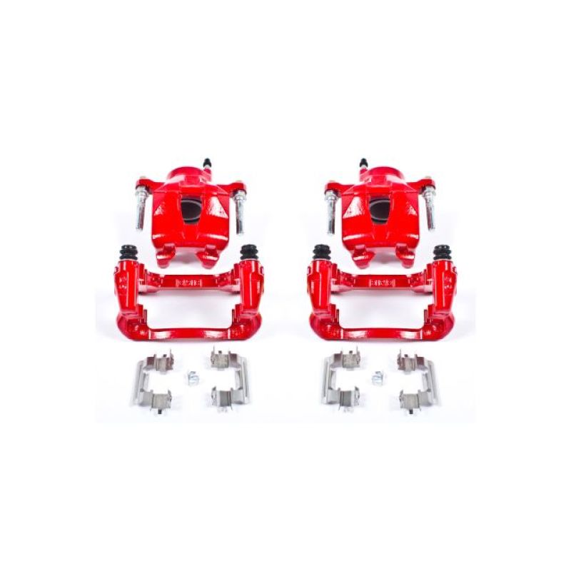 Power Stop 05-10 Scion tC Front Red Calipers w/Brackets - Pair-Brake Calipers - Perf-Grocery Getter Performance