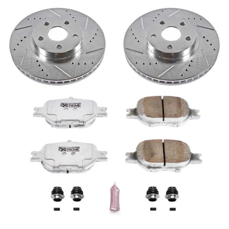 Power Stop 05-10 Scion tC Front Z26 Street Warrior Brake Kit-Brake Kits - Performance D&S-Grocery Getter Performance
