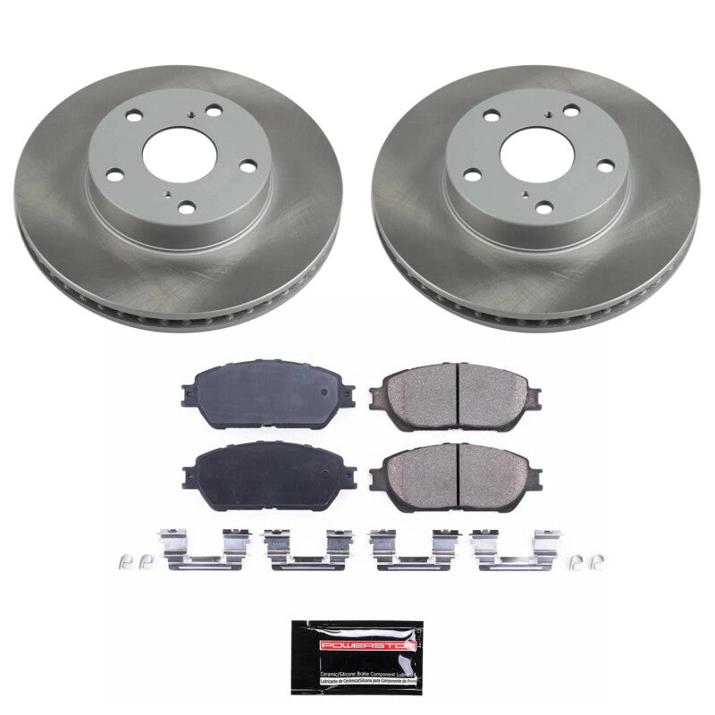 Power Stop 05-15 Toyota Tacoma Front Semi-Coated Rotor Kit-Brake Kits - Performance Blank-Grocery Getter Performance