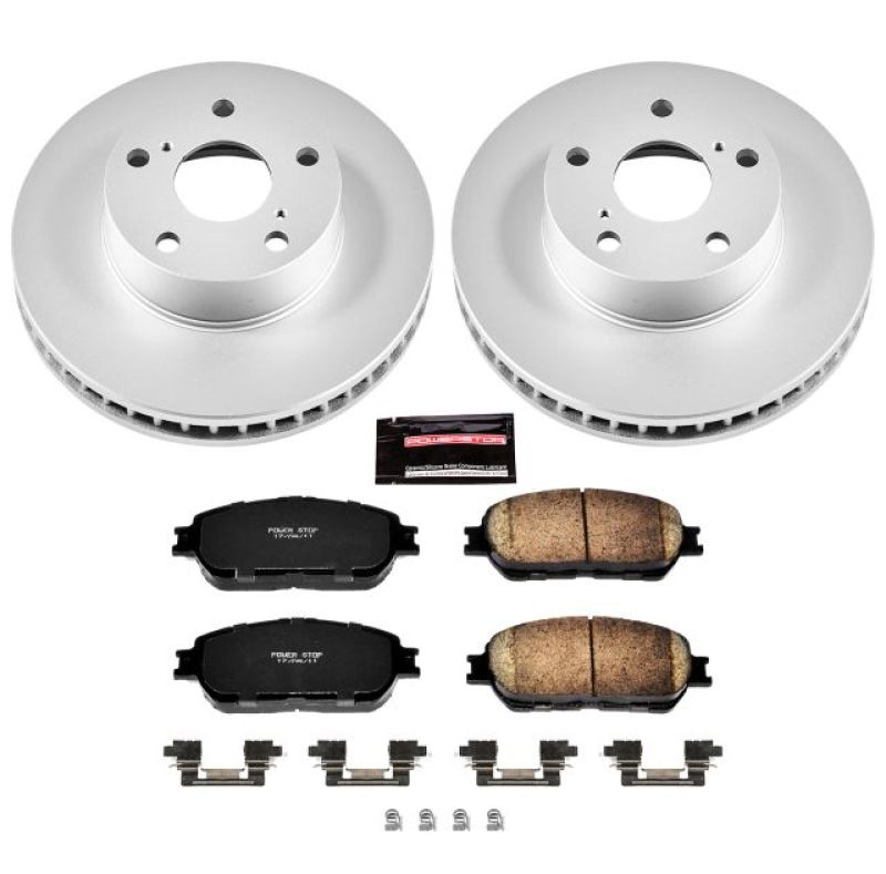 Power Stop 05-15 Toyota Tacoma Front Z17 Evolution Geomet Coated Brake Kit-Brake Kits - Performance Blank-Grocery Getter Performance