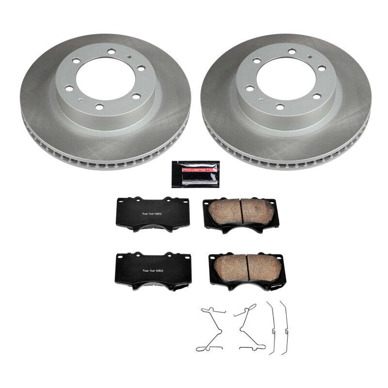 Power Stop 05-22 Toyota Tacoma Front Semi-Coated Rotor Kit-Brake Kits - Performance Blank-Grocery Getter Performance