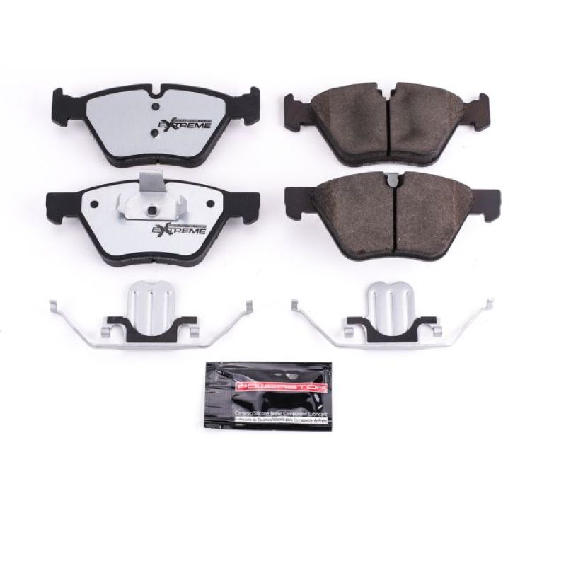 Power Stop 06-07 BMW 323i Front Z26 Extreme Street Brake Pads w/Hardware-Brake Pads - Performance-Grocery Getter Performance