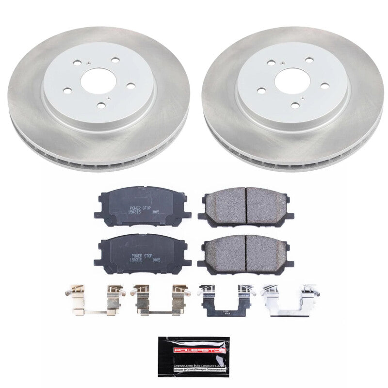 Power Stop 06-07 Toyota Highlander Front Semi-Coated Rotor Kit-Brake Kits - Performance Blank-Grocery Getter Performance