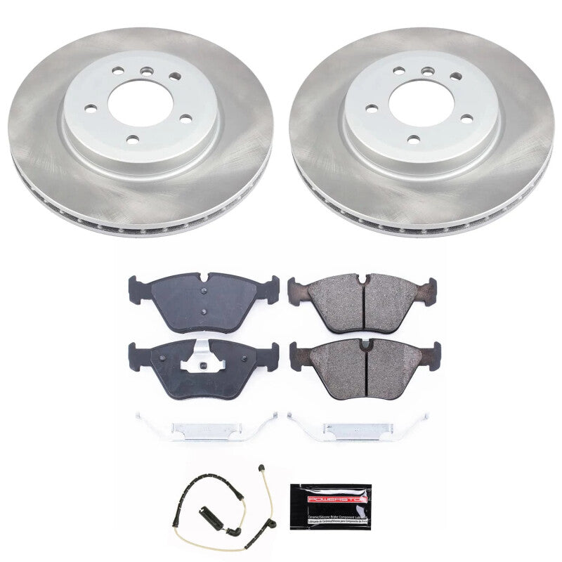 Power Stop 06-08 BMW Z4 Front Semi-Coated Rotor Kit-Brake Kits - Performance Blank-Grocery Getter Performance