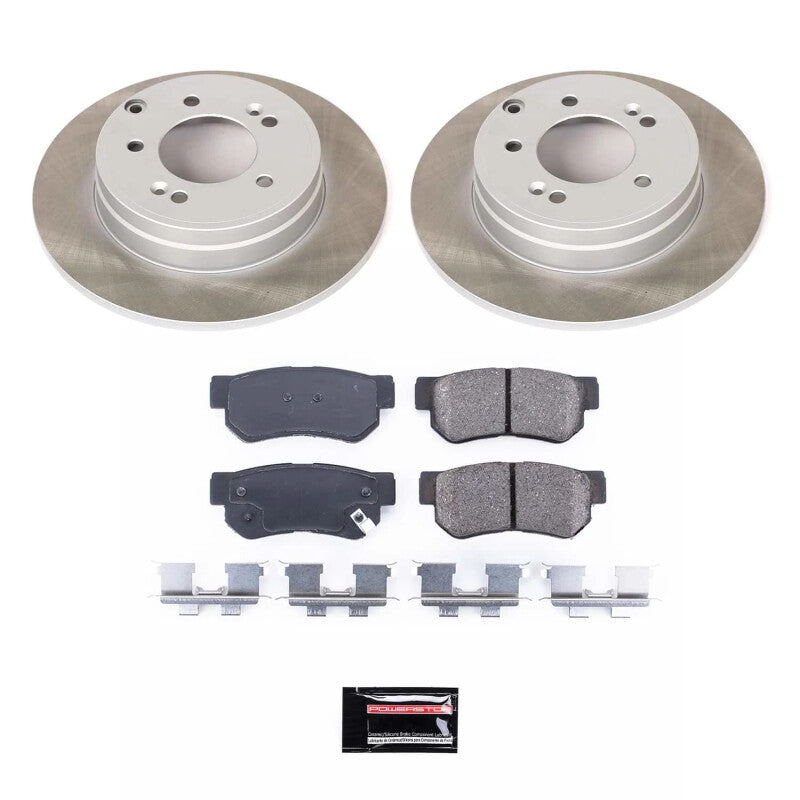 Power Stop 06-08 Hyundai Sonata Rear Semi-Coated Rotor Kit-Brake Kits - Performance Blank-Grocery Getter Performance