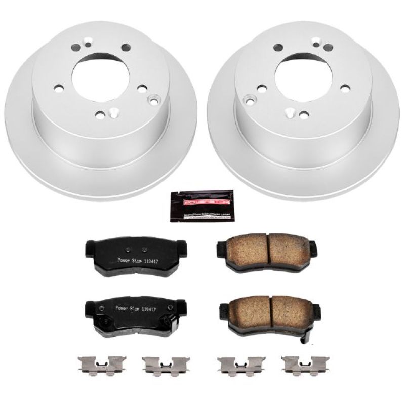 Power Stop 06-08 Hyundai Sonata Rear Z17 Evolution Geomet Coated Brake Kit-Brake Kits - Performance Blank-Grocery Getter Performance