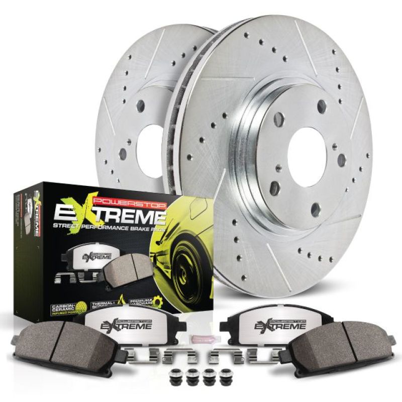 Power Stop 06-09 Cadillac XLR Front Z26 Street Warrior Brake Kit - Grocery Getter Performance