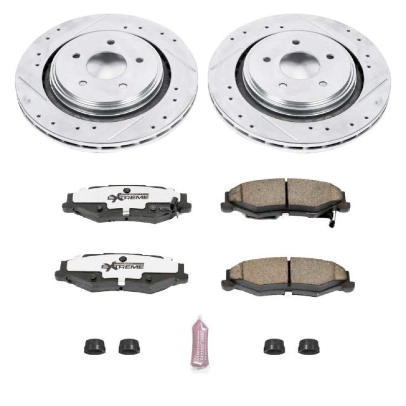 Power Stop 06-09 Cadillac XLR Rear Z26 Street Warrior Brake Kit - Grocery Getter Performance