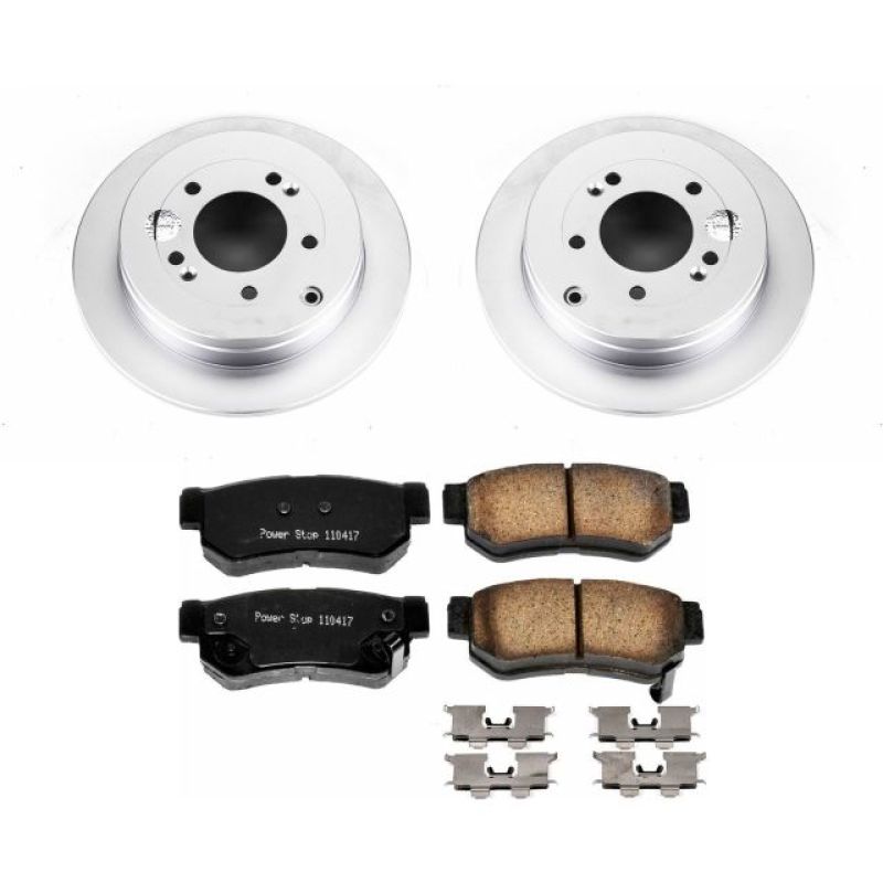 Power Stop 06-09 Hyundai Azera Rear Z17 Evolution Geomet Coated Brake Kit-Brake Kits - Performance Blank-Grocery Getter Performance