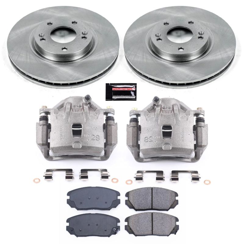 Power Stop 06-10 Hyundai Sonata Front Autospecialty Brake Kit w/Calipers-Brake Kits - OE-Grocery Getter Performance