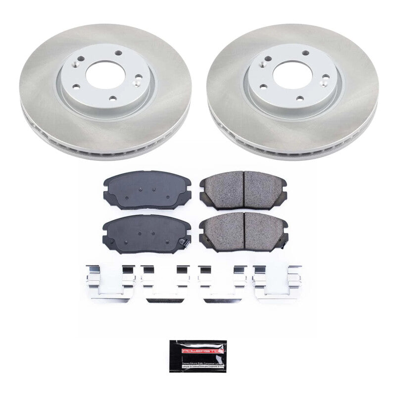 Power Stop 06-10 Hyundai Sonata Front Semi-Coated Rotor Kit-Brake Kits - Performance Blank-Grocery Getter Performance