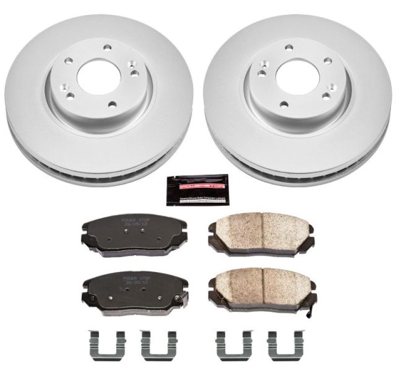 Power Stop 06-10 Hyundai Sonata Front Z17 Evolution Geomet Coated Brake Kit-Brake Kits - Performance Blank-Grocery Getter Performance