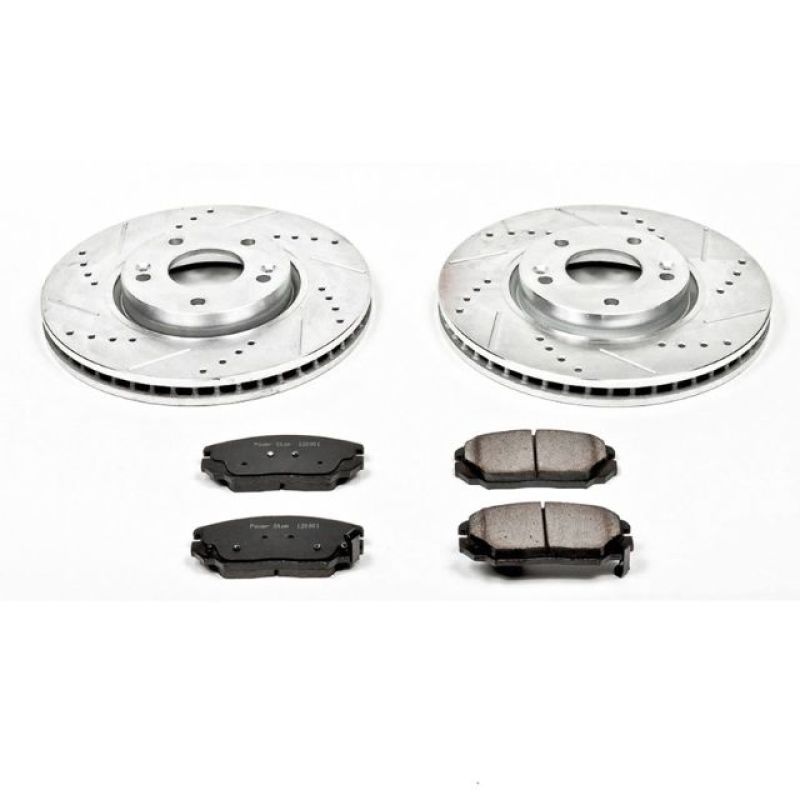 Power Stop 06-10 Hyundai Sonata Front Z23 Evolution Sport Brake Kit-Brake Kits - Performance D&S-Grocery Getter Performance