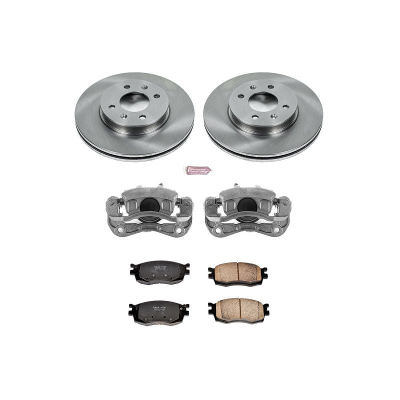 Power Stop 06-11 Hyundai Accent Front Autospecialty Brake Kit w/Calipers-Brake Kits - OE-Grocery Getter Performance
