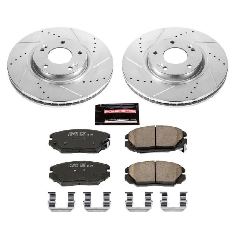 Power Stop 06-11 Hyundai Azera Front Z23 Evolution Sport Brake Kit-Brake Kits - Performance D&S-Grocery Getter Performance