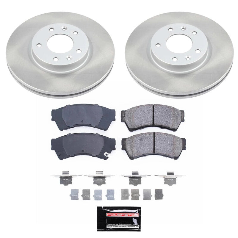 Power Stop 06-11 Mercury Milan Front Semi-Coated Rotor Kit-Brake Kits - Performance Blank-Grocery Getter Performance