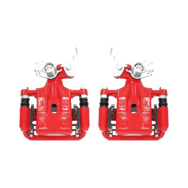 Power Stop 06-12 Ford Fusion Rear Red Calipers w/Brackets - Pair-Brake Calipers - Perf-Grocery Getter Performance