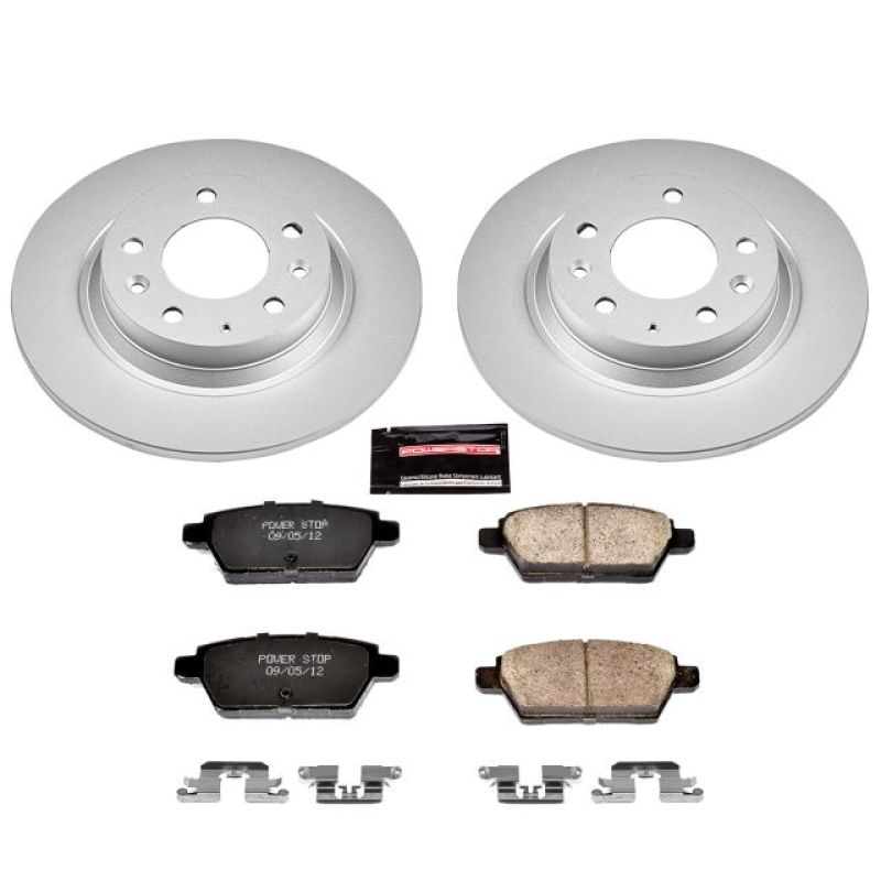 Power Stop 06-12 Ford Fusion Rear Z17 Evolution Geomet Coated Brake Kit-Brake Kits - Performance Blank-Grocery Getter Performance